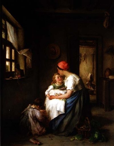 Mütterliche Sorgen, 1864 von Paul Soyer